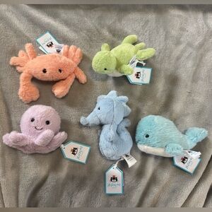 Jellycat Fluffy Sea Creatures SET OF 5